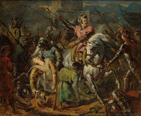 Ary Scheffer, Gaston de Foix morente sul campo di battaglia dopo la vittoria di Ravenna (Versailles, Château)