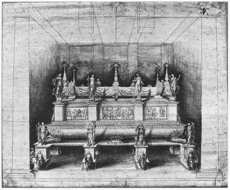 Progetto di monumento funebre un tempo collegato alla tomba di Gaston de Foix (Victoria and Albert Museum)