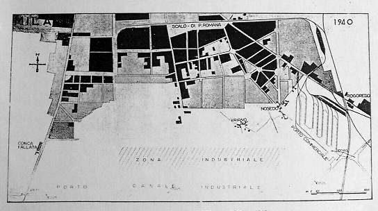 Fig. 9 - Il porto di Milano - Progetto del 1940