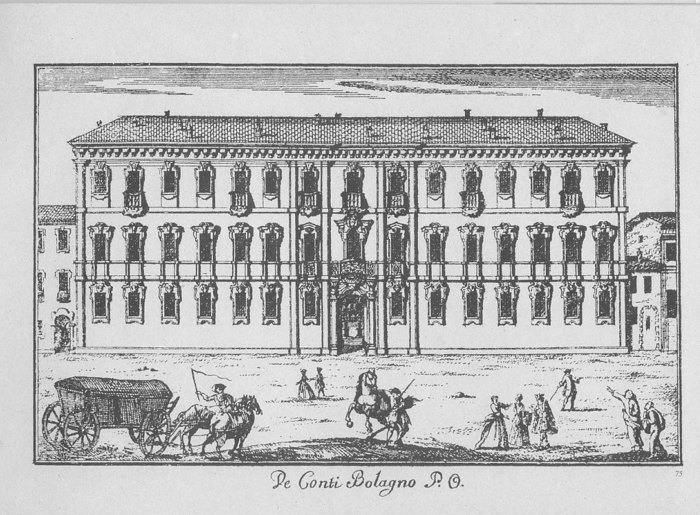 Palazzo Bolagno, incisione di Marcantonio Dal Re