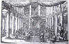 Fig. 4 - Il salone dela palazzo nell'incisione del Gherardini