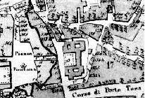 L'isolato del Castelletto intorno al 1860