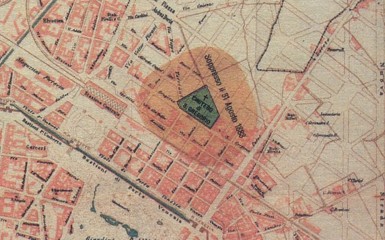 Il cimitero di S. Gregorio all'epoca della soppressione
