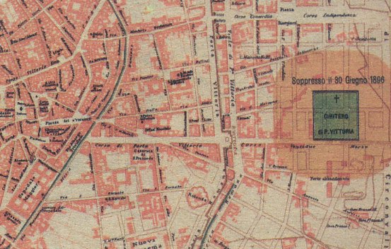 Il cimitero di Porta Vittoria all'epoca della soppressione