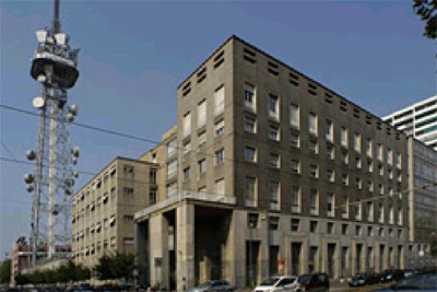 Edificio originario del centro di produzione RAI di Corso Sempione (1952)