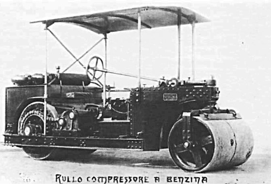 Rullo compressore semovente per lavori stradali (verso il 1925)