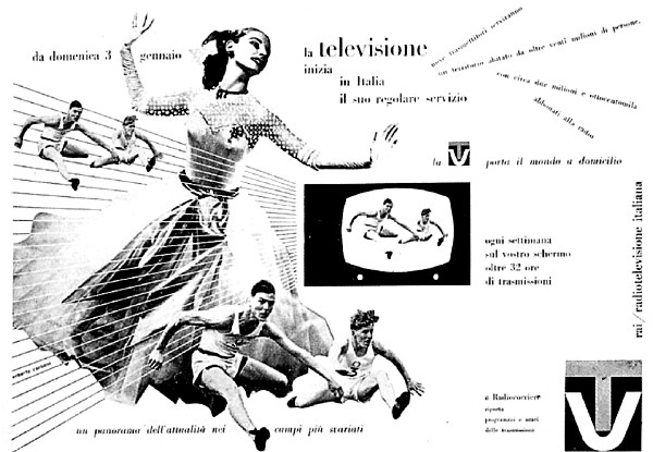 Linizio delle trasmissioni RAI-TV, 3 gennaio 1954