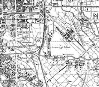 Mappa militare della zona di Taliedo (prima metà anni ’30)