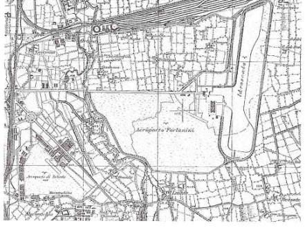 Posizione relativa degli aeroporti di Taliedo e di Linate (verso 1936)