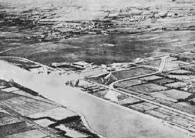 Vista aerea dellarea Linate-Idroscalo, verso il 1940