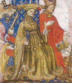 Christine de Pizan presenta il suo libro al duca d'Orlans (particolare)