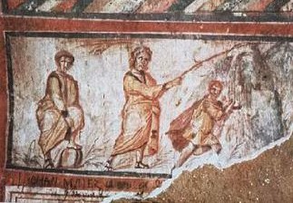 Mosè fa sgorgare l'acqua