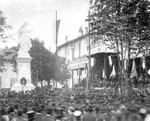 Inaugurazione del monumento ai caduti di Mantana