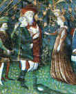 Miniatura che raffigura il matrimonio tra Francesco Sforza e Bianca Maria Visconti