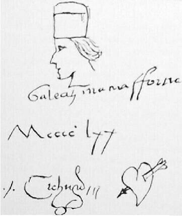 Caricatura di Galeazzo Maria Sforza attribuita a Cicco Simonetta