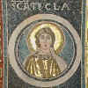 S. Tecla in un mosaico della basilica di Parenzo