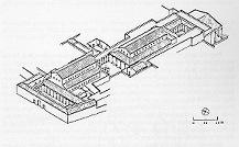 Disegno della cattedrale doppia di Gerasa