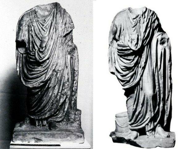 Statue togate di adolescenti, da G. Sena Chiesa, Problemi di cultura artistica, Milano in età imperiale I-III secolo, p. 72