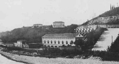 Esterno della centrale idroelettrica della Edison di Paderno d’Adda, ora intitolata all’ing. Bertini (1898)