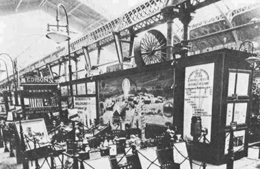 Stand della Edison alla mostra dellelettricit di Parigi (1881)