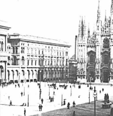 La ciminiera di S. Radegonda di fianco al Duomo, altezza 52 m (fine ‘800)