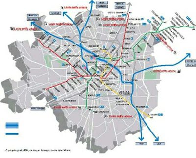 Il tracciato del passante ferroviario, in relazione alla rete della metropolitana (2005-2007)