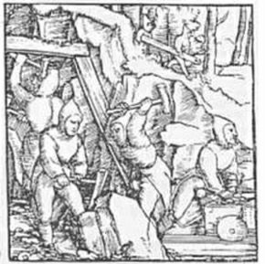 Carrelli su rotaie in antiche miniere tedesche (XV-XVI sec.)
