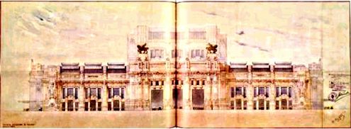 Progetto finale di facciata, arch. Stacchini (1924)