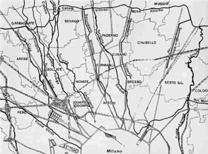 Corsi dacqua in ingresso a nord del territorio di Milano