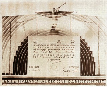 Diploma di pioniere dell’EIAR (anni ’30)