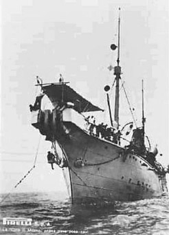 La nave posa cavi Citt di Milano della Pirelli (verso il 1890)