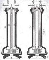 Spaccato di ricevitore/trasmettitore tipo Bell (circa 1876)