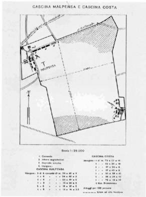 La vasta area dellaeroporto militare di Malpensa-Cascina Costa, inizio anni 30