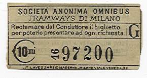 Biglietto della SAO