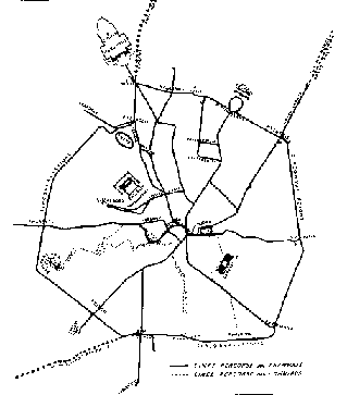 La rete dei tram a cavalli nel 1890