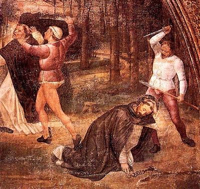 L'assassinio di S. Pietro Martire di Vincenzo Foppa